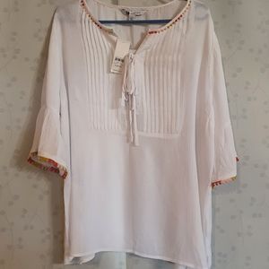 Size 16 New ROCKMANS white top